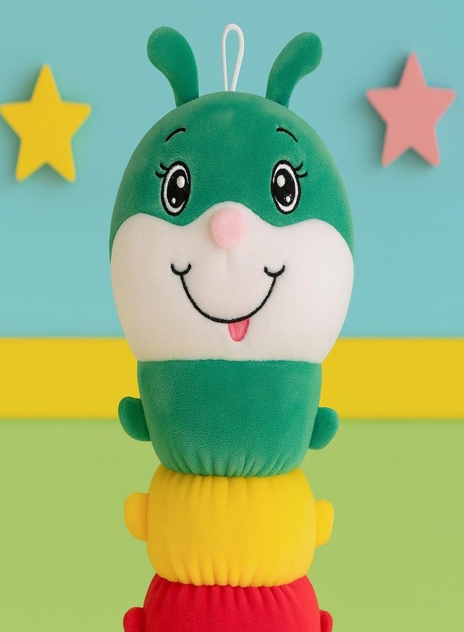 DTR Creation Colorful Caterpillar Soft Toy | Multicolor Plush Stuffed Animal | Super Soft Cuddly Toy for Kids, Boys & Girls ? Red, Yellow & Green (45 cm) - Image 3